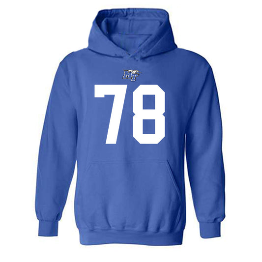 MTSU - NCAA Football : Kyle Larkin - Replica Shersey Hooded Sweatshirt-0
