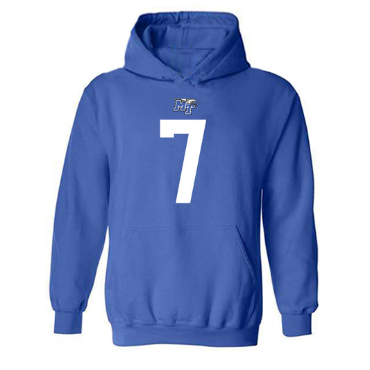 MTSU - NCAA Football : Christofer Noble - Replica Shersey Hooded Sweatshirt-0