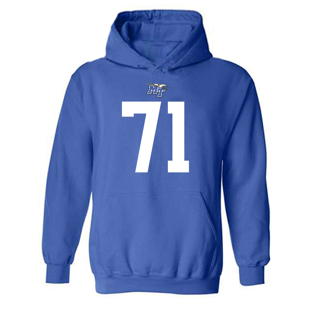 MTSU - NCAA Football : Quentin Butler - Replica Shersey Hooded Sweatshirt-0