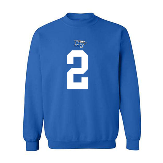MTSU - NCAA Football : Jackson Lowe - Replica Shersey Crewneck Sweatshirt-0