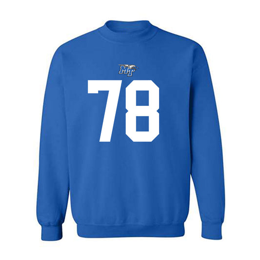 MTSU - NCAA Football : Kyle Larkin - Replica Shersey Crewneck Sweatshirt-0