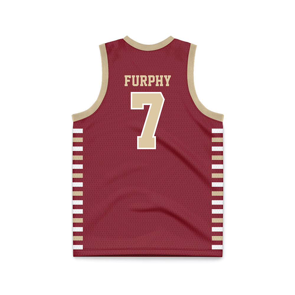 Boston College - NCAA Men's Basketball : Jacob Furphy - Maroon Basketball Jersey-1