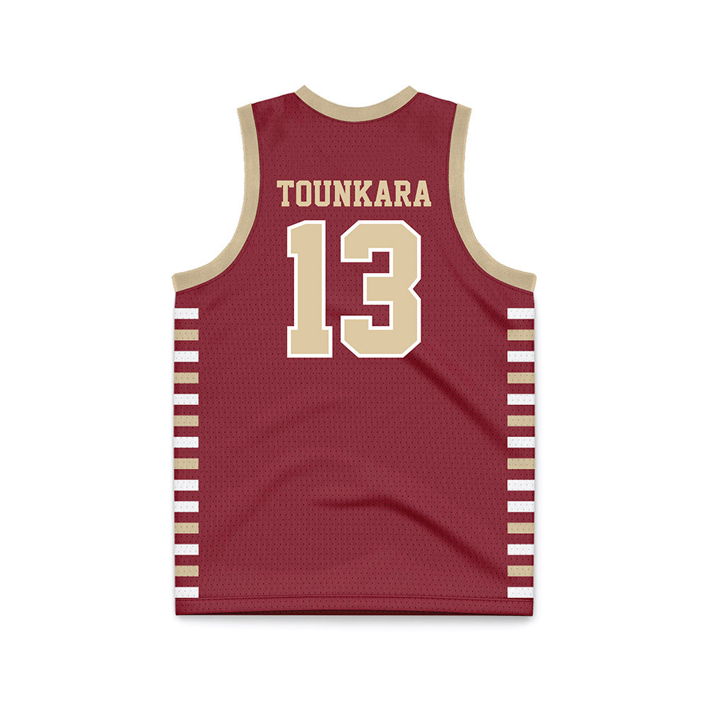 Boston College - NCAA Men's Basketball : Aly Tounkara - Maroon Basketball Jersey-1