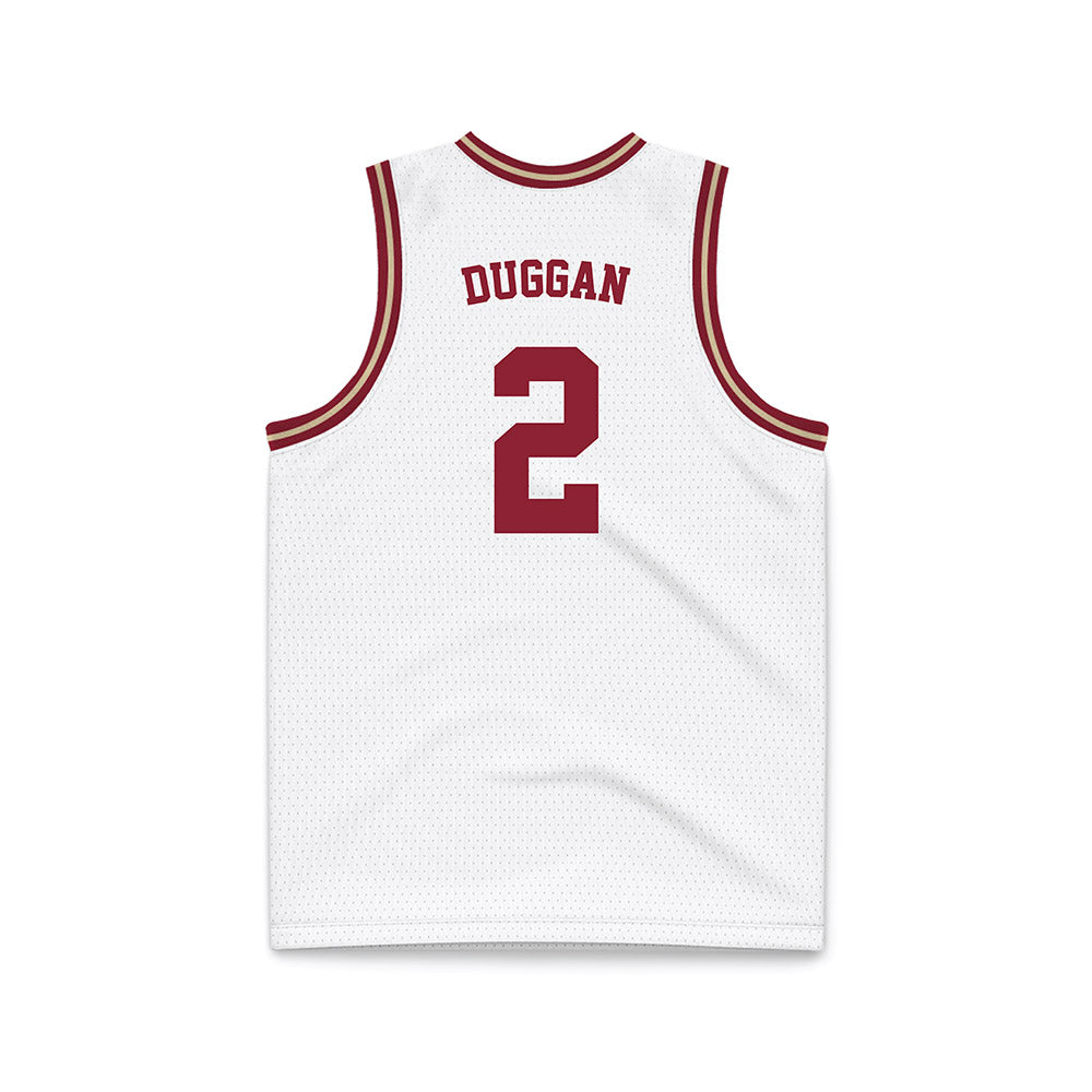 Boston College - NCAA Men's Basketball : Colby Duggan - White Throwback Basketball Jersey-1