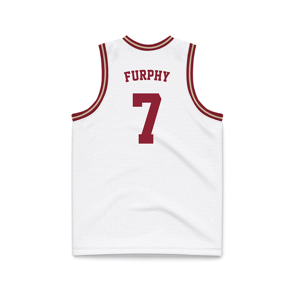 Boston College - NCAA Men's Basketball : Jacob Furphy - White Throwback Basketball Jersey-1