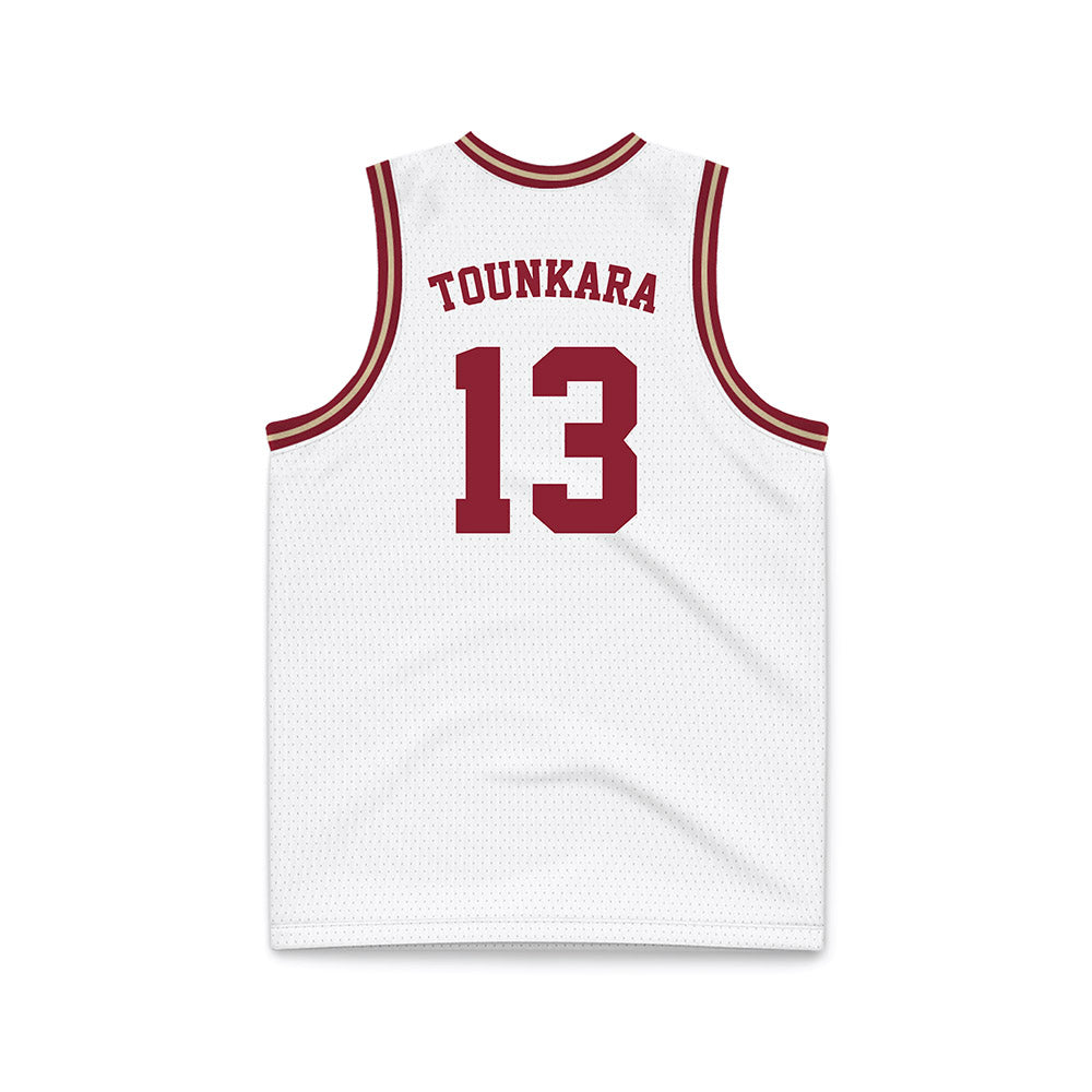 Boston College - NCAA Men's Basketball : Aly Tounkara - White Throwback Basketball Jersey-1