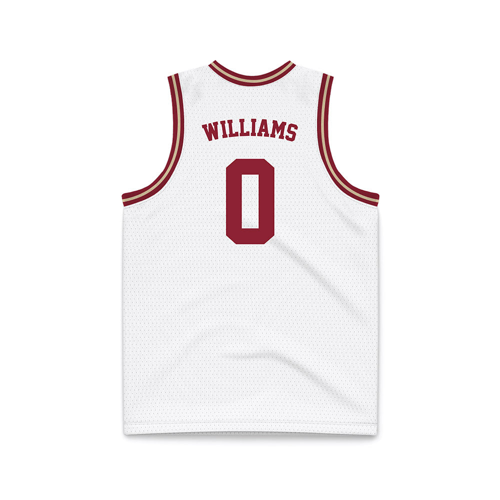 Boston College - NCAA Men's Basketball : Money Williams - White Throwback Basketball Jersey-1