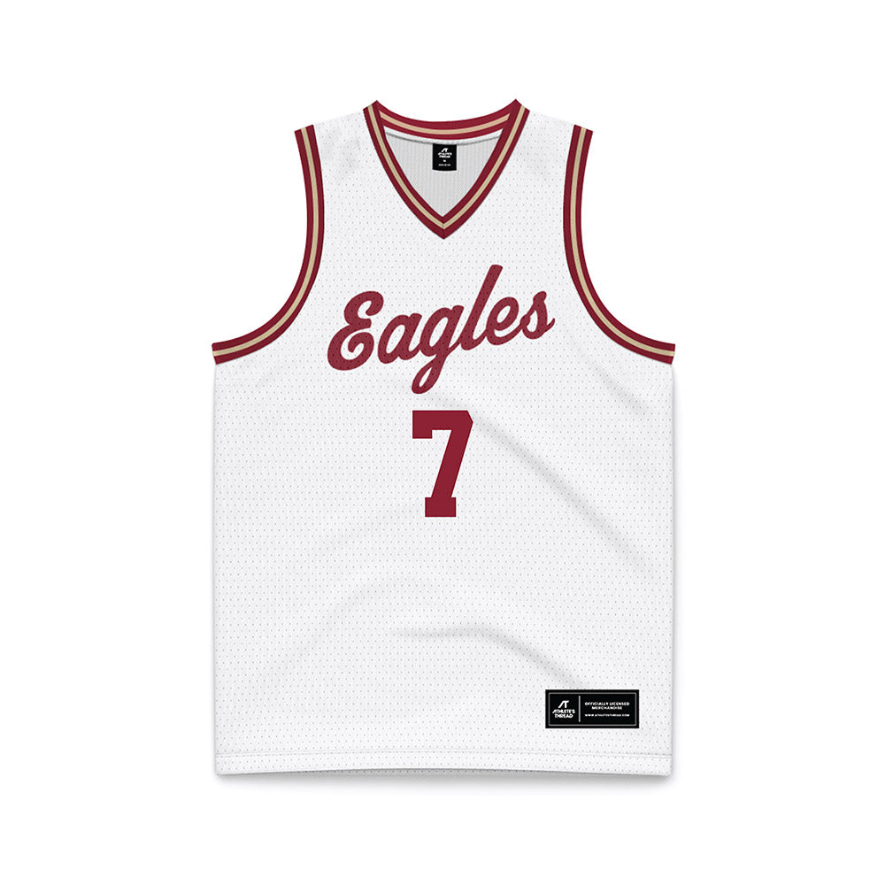 Boston College - NCAA Men's Basketball : Jacob Furphy - White Throwback Basketball Jersey-0
