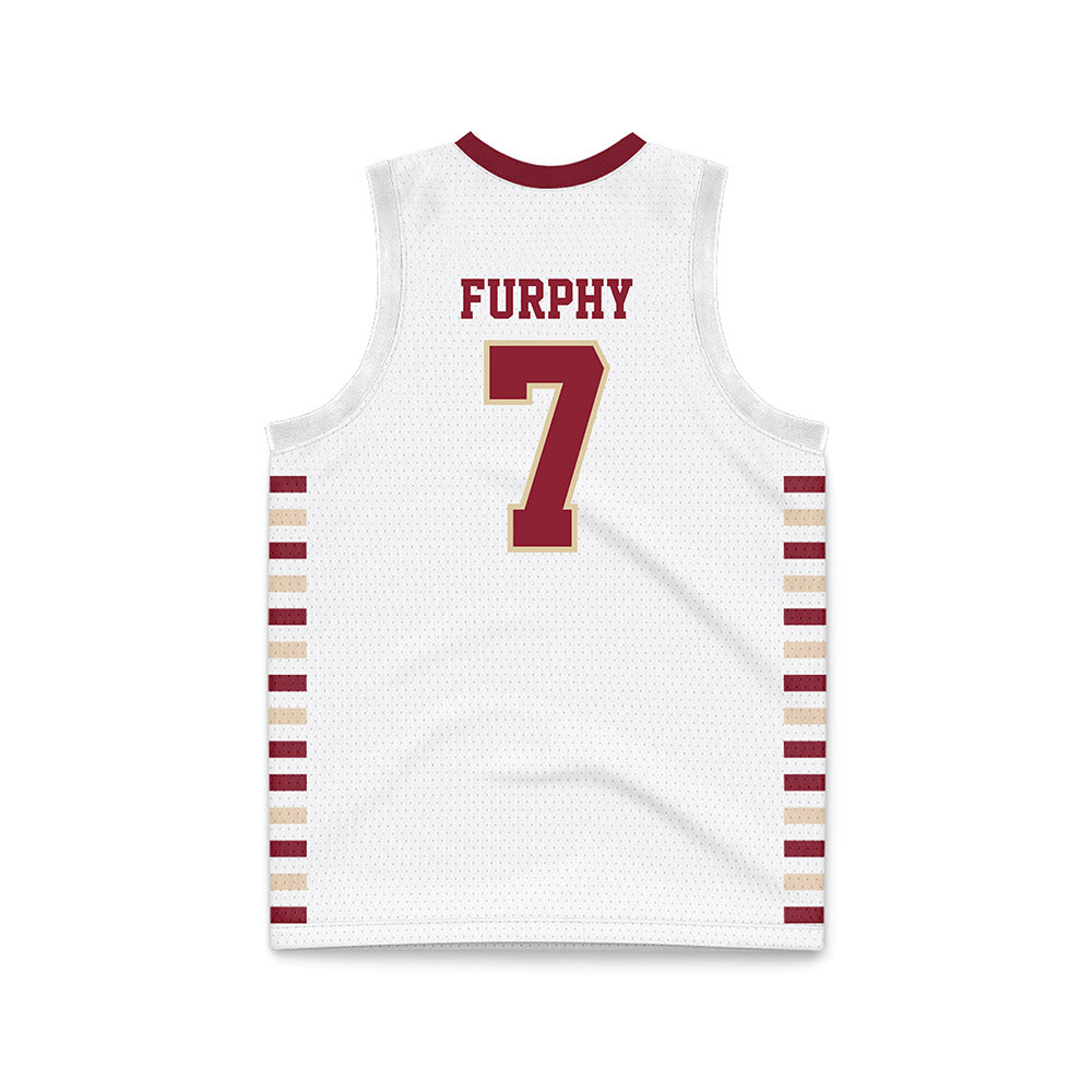 Boston College - NCAA Men's Basketball : Jacob Furphy - White Basketball Jersey-1