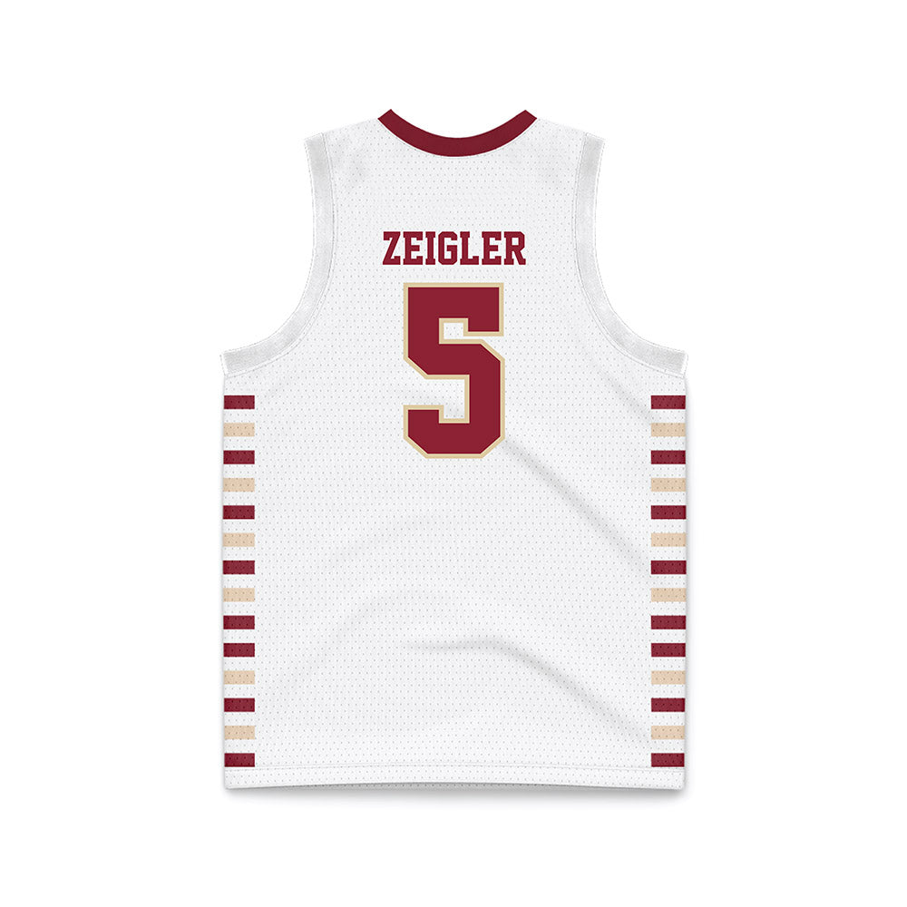 Boston College - NCAA Men's Basketball : Armoni Zeigler - White Basketball Jersey-1