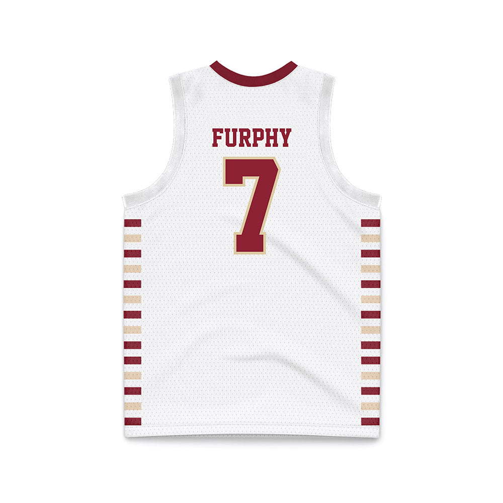 Boston College - NCAA Men's Basketball : Jacob Furphy - White Basketball Jersey-1