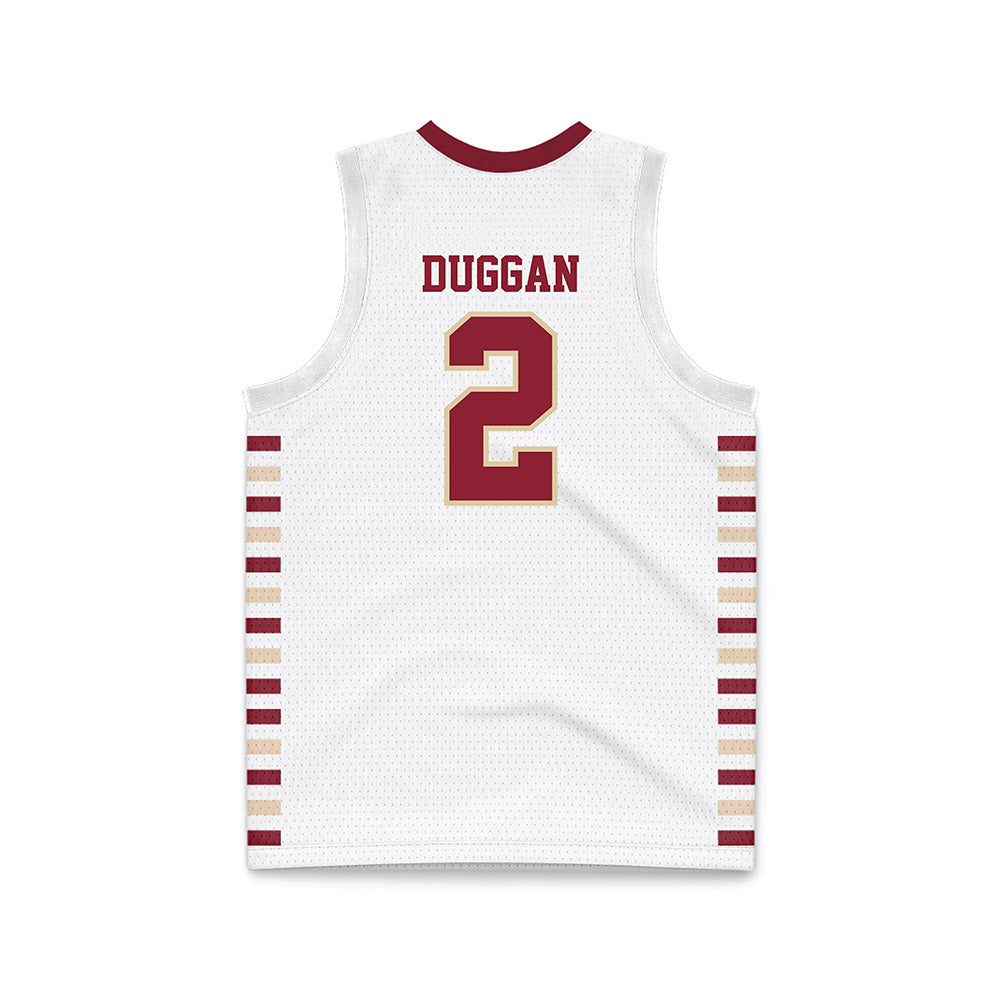 Boston College - NCAA Men's Basketball : Colby Duggan - White Basketball Jersey-1