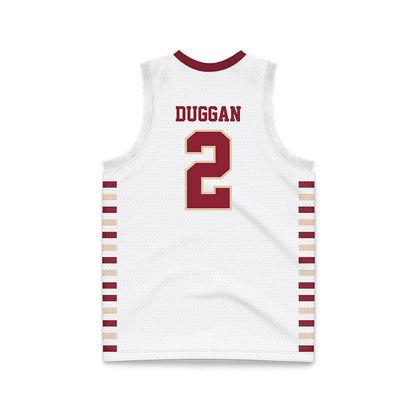Boston College - NCAA Men's Basketball : Colby Duggan - White Basketball Jersey-1
