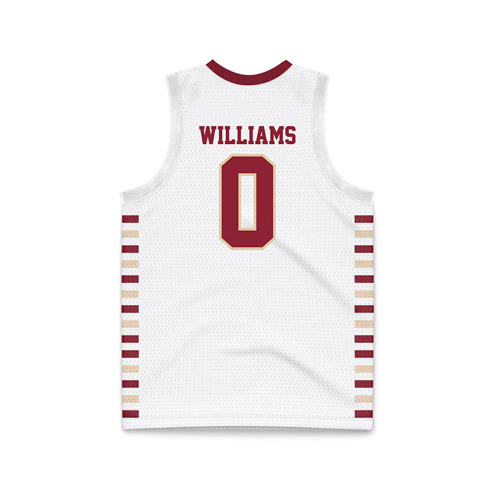 Boston College - NCAA Men's Basketball : Money Williams - White Basketball Jersey-1