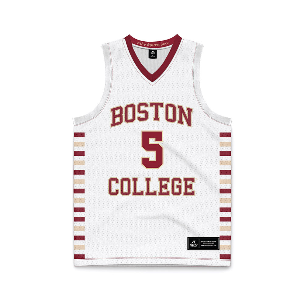 Boston College - NCAA Men's Basketball : Armoni Zeigler - White Basketball Jersey-0