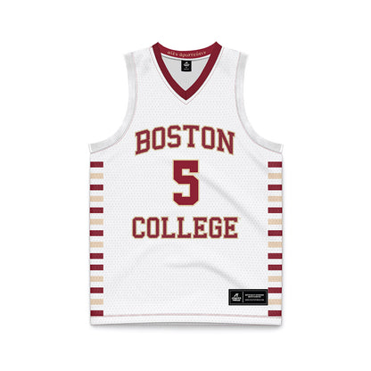 Boston College - NCAA Men's Basketball : Armoni Zeigler - White Basketball Jersey-0