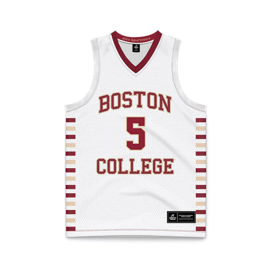 Boston College - NCAA Men's Basketball : Armoni Zeigler - White Basketball Jersey-0