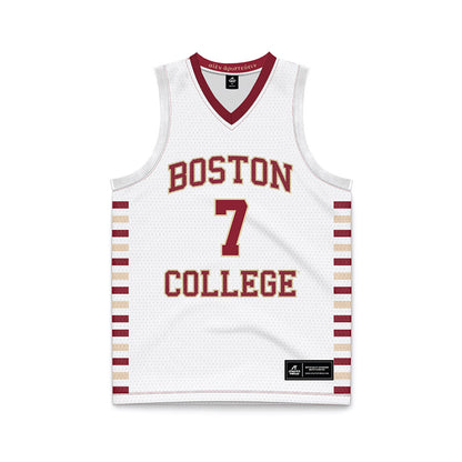 Boston College - NCAA Men's Basketball : Jacob Furphy - White Basketball Jersey-0