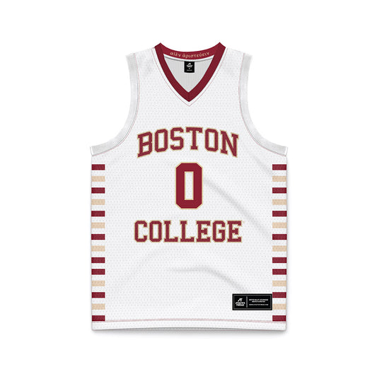 Boston College - NCAA Men's Basketball : Money Williams - White Basketball Jersey-0