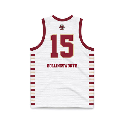 Boston College - NCAA Women's Basketball : Megan Hollingsworth - White Basketball Jersey-1