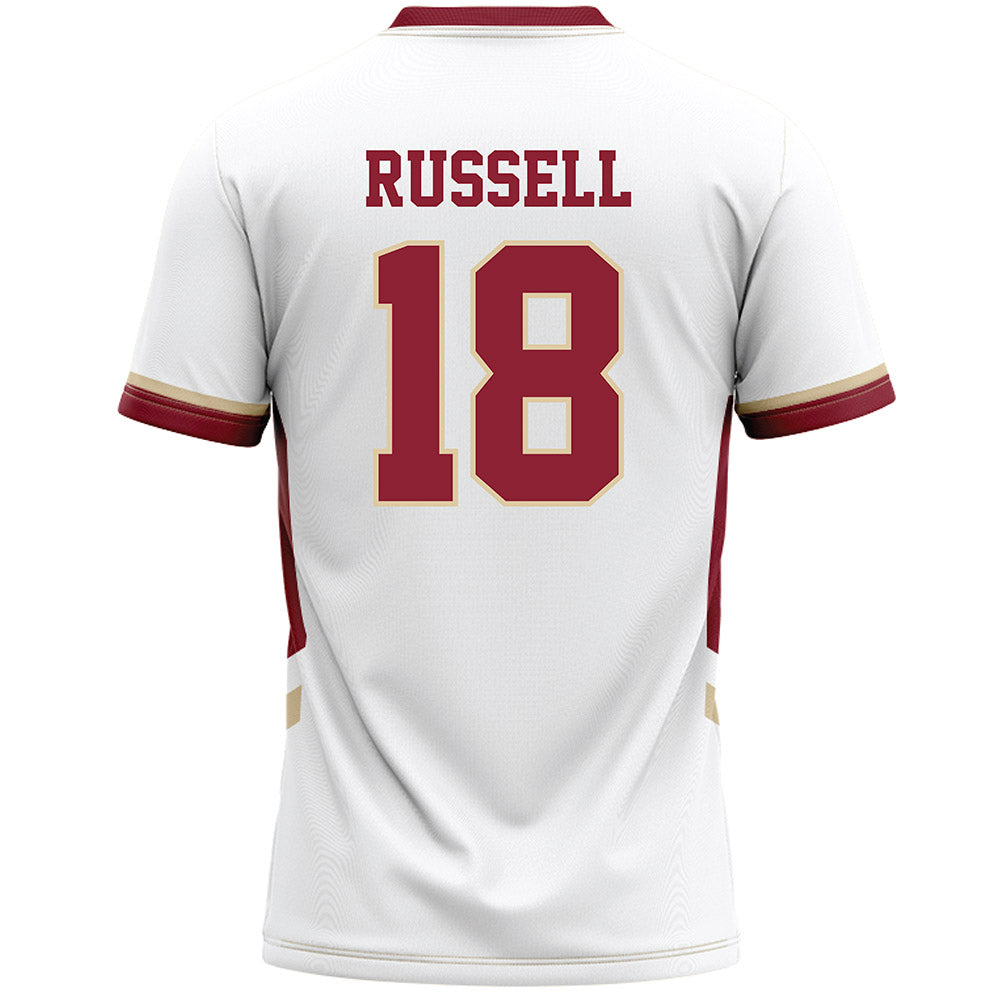 Boston College - NCAA Women's Lacrosse : Devon Russell - White Lacrosse Jersey -1