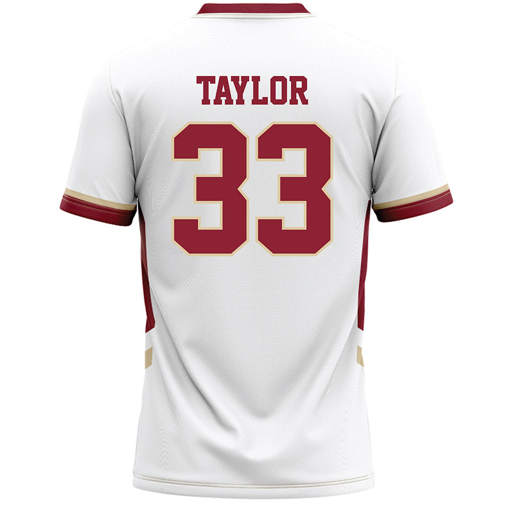 Boston College - NCAA Women's Lacrosse : Rory Taylor - White Lacrosse Jersey -1