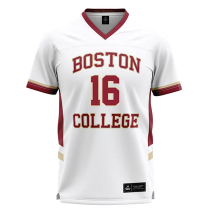 Boston College - NCAA Women's Lacrosse : Emma Claire Quinn - White Lacrosse Jersey -0