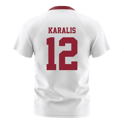 Boston College - NCAA Men's Soccer : Alexi Karalis - White Soccer Jersey-1