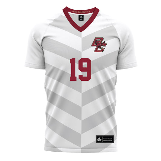 Boston College - NCAA Men's Soccer : Connor Gibson - White Soccer Jersey-0