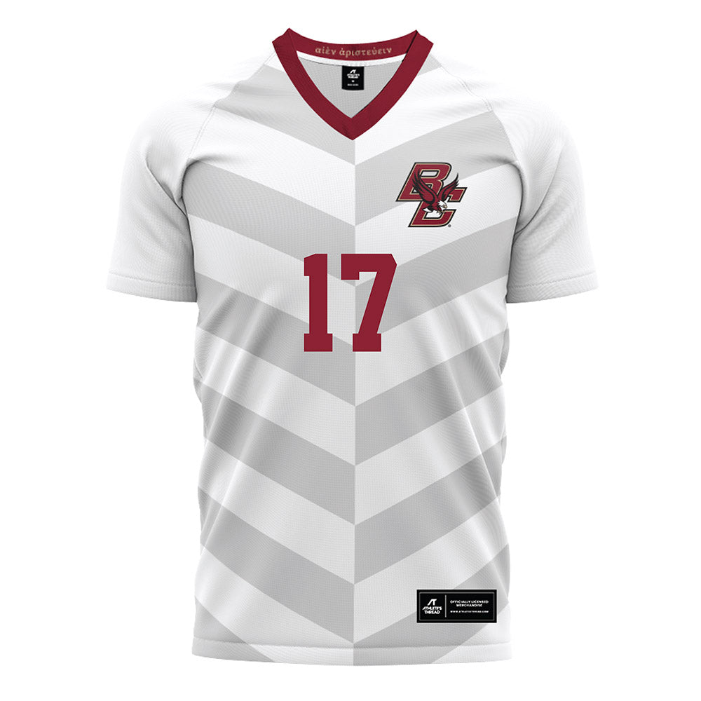 Boston College - NCAA Men's Soccer : Russell Brown - White Soccer Jersey-0