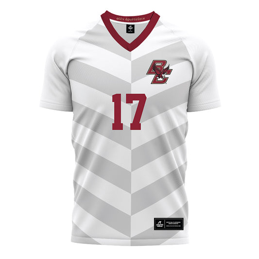 Boston College - NCAA Men's Soccer : Russell Brown - White Soccer Jersey-0