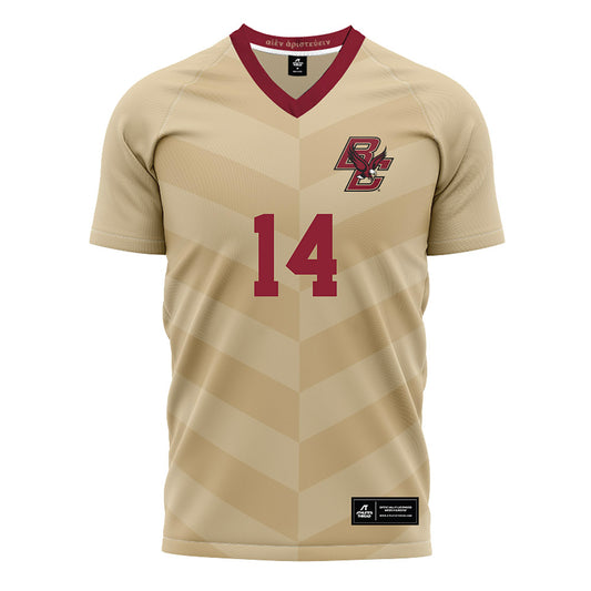 Boston College - NCAA Women's Soccer : Ada Henschien - Gold Soccer Jersey-0