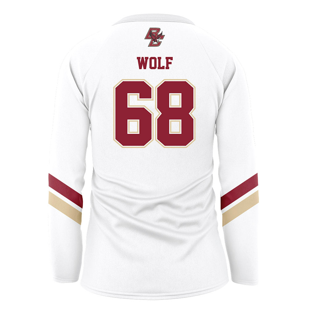 Boston College - NCAA Women's Volleyball : Milly Wolf - White Volleyball Jersey-1