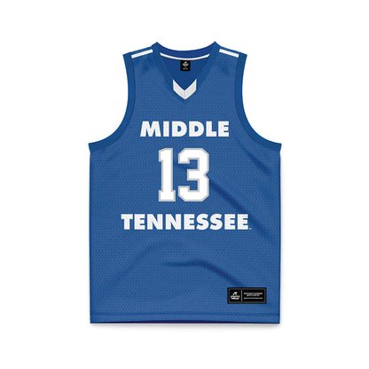 MTSU - NCAA Men's Basketball : Kevin De Kovachich - Blue Basketball Jersey-0