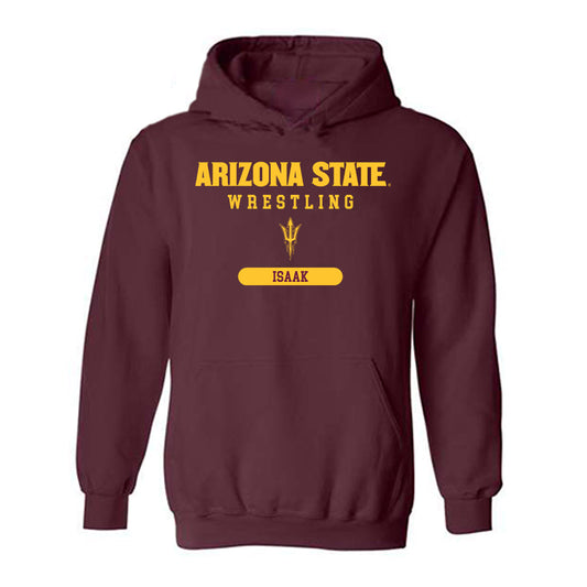 Arizona State - NCAA Wrestling : Luke Isaak - Classic Shersey Hooded Sweatshirt-0