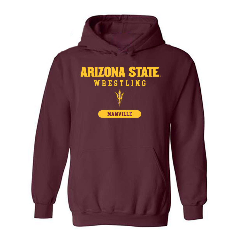 Arizona State - NCAA Wrestling : Pierson Manville - Classic Shersey Hooded Sweatshirt-0