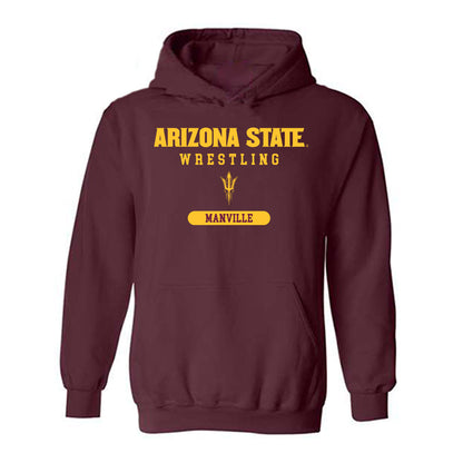 Arizona State - NCAA Wrestling : Pierson Manville - Classic Shersey Hooded Sweatshirt-0