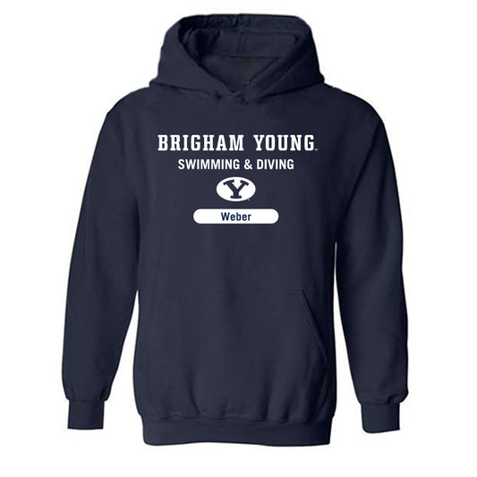 BYU - NCAA Men's Swimming & Diving : Dane Weber - Hooded Sweatshirt-0