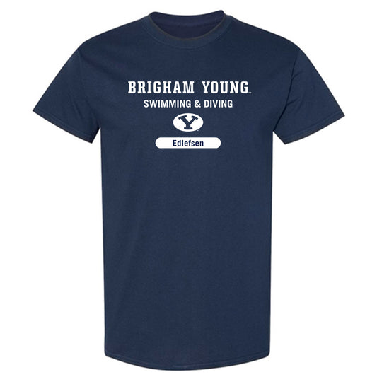BYU - NCAA Men's Swimming & Diving : Tyler Edlefsen - T-Shirt-0