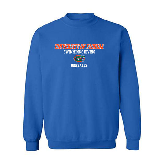 Florida - NCAA Men's Swimming & Diving : Jesus Gonzalez - Classic Shersey Crewneck Sweatshirt-0