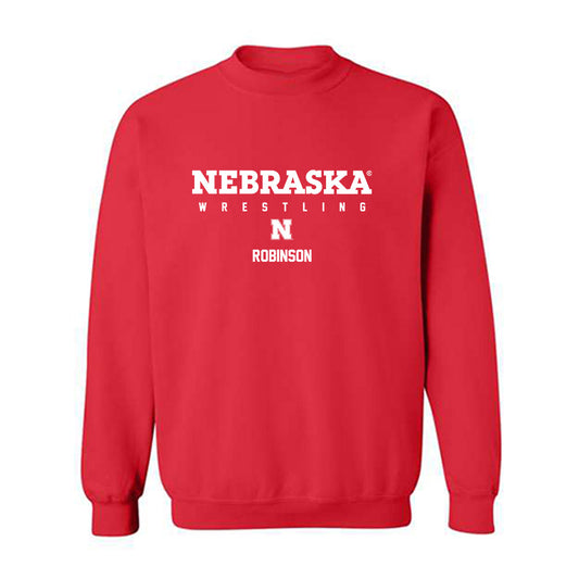 Nebraska - NCAA Wrestling : Vincent Robinson - Classic Shersey Crewneck Sweatshirt-0