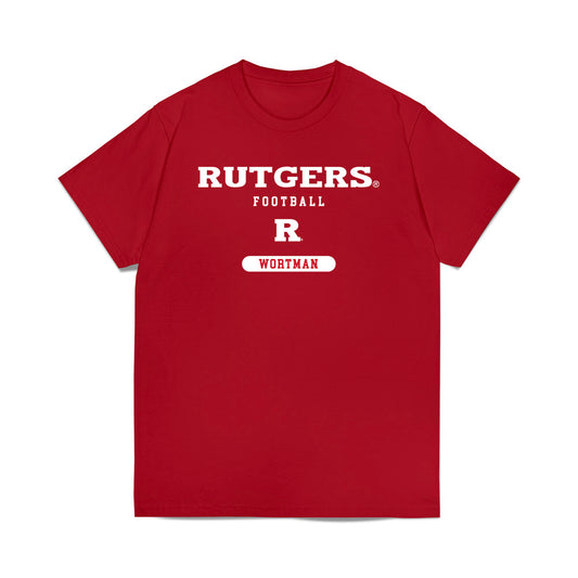 Rutgers - NCAA Football : RJ Wortman - Classic Shersey T-Shirt-0