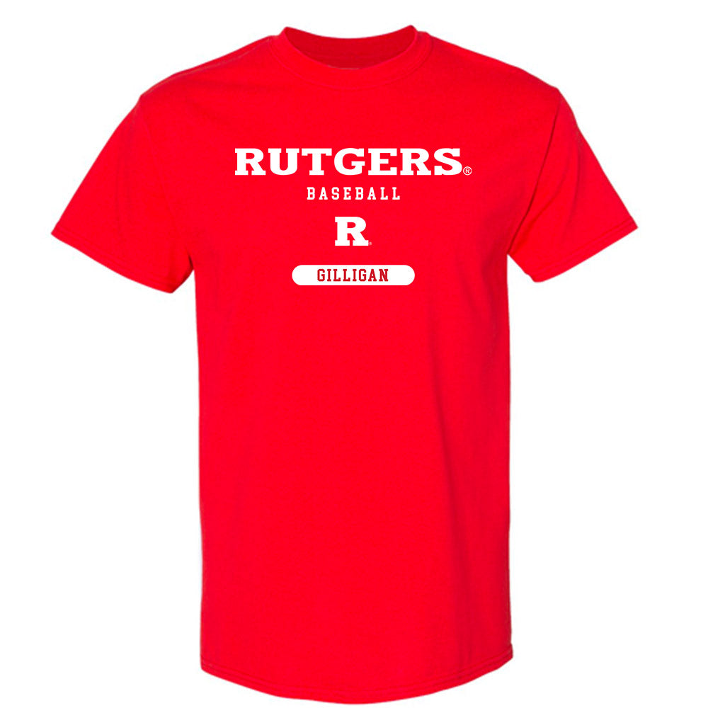 Rutgers - NCAA Baseball : Mickey Gilligan - Classic Shersey T-Shirt-0