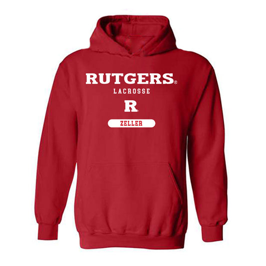 Rutgers - NCAA Men's Lacrosse : Colin Zeller - Classic Shersey Hooded Sweatshirt-0