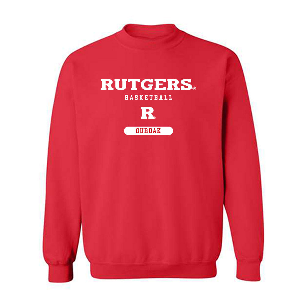 Rutgers - NCAA Men's Basketball : Christian Gurdak - Classic Shersey Crewneck Sweatshirt-0