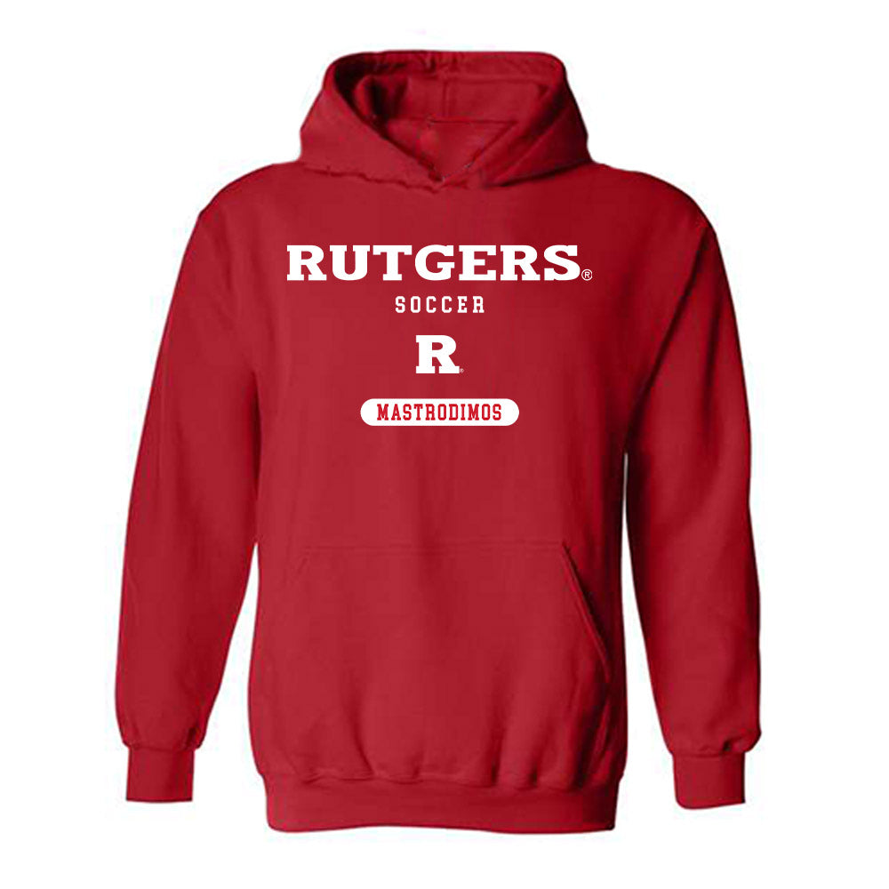 Rutgers - NCAA Men's Soccer : Zachary Mastrodimos - Classic Shersey Hooded Sweatshirt-0