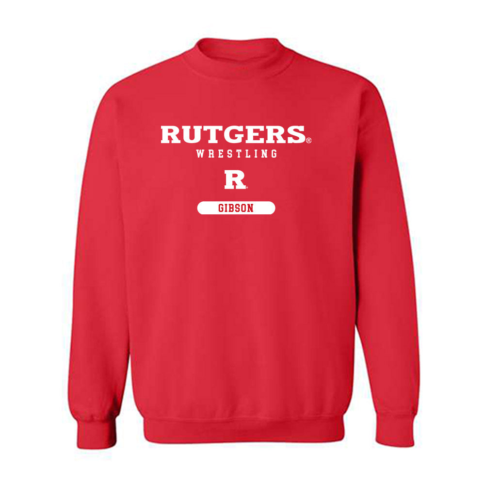 Rutgers - NCAA Wrestling : Mason Gibson - Classic Shersey Crewneck Sweatshirt-0