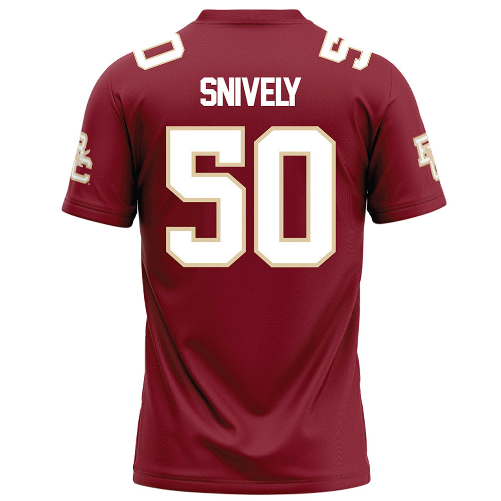 Boston College - NCAA Football : Owen Snively - Maroon Football Jersey-1