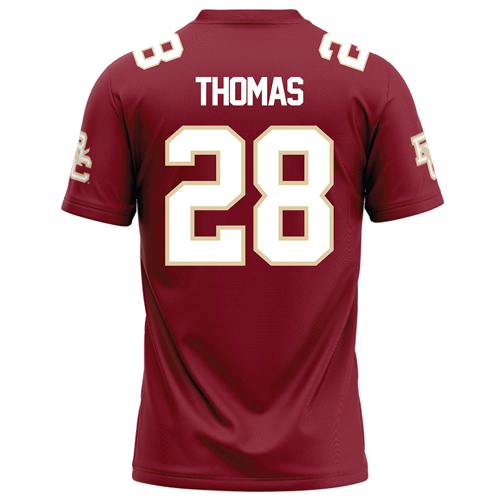 Boston College - NCAA Football : Zacari Thomas - Maroon Football Jersey-1