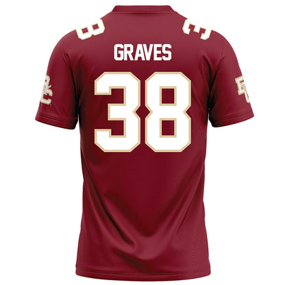 Boston College - NCAA Football : Will Graves - Maroon Football Jersey-1